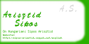 arisztid sipos business card